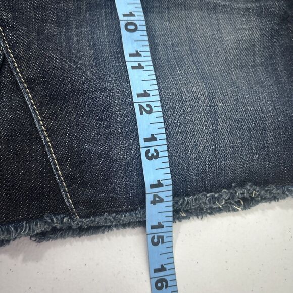 GAP Skirt Womens 2 Dark Blue Frayed Hem Denim Jean 90s Y2K - Picture 6 of 7